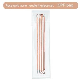Facial Care Double-headed Beauty Needle Tools 4-piece Set (Option: Rose Gold 4 Piece Set OPP Bag)